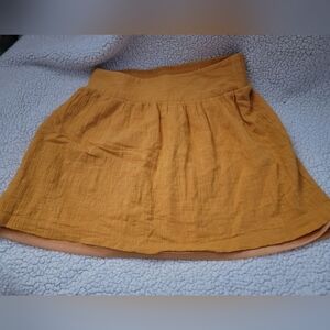 Maurices A-line pumpkin color skirt, 100% cotton, Lightly lined, Size Med